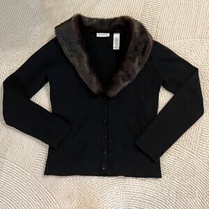 Y2k vintage black cardigan